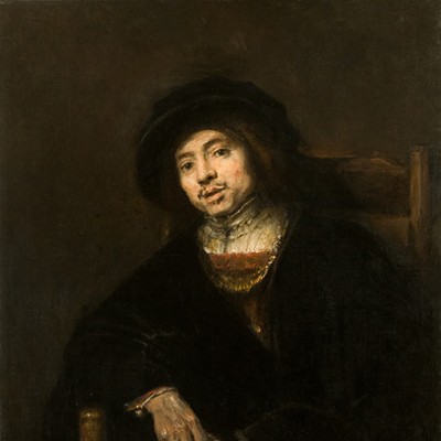 Rembrandt Harmensz. van Rijn, Portrait of a Young Man in an Armchair, ca. 1660, oil on canvas. George Eastman Collection of the University of Rochester, 1968.98