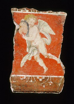 Unknown 1st Century Roman, “Fresco Fragment with Cupid Holding a Mask”