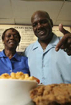 Wilbert and Celestine Harley at their latest soul food spot,
    Featuring Harley's on North Clinton.