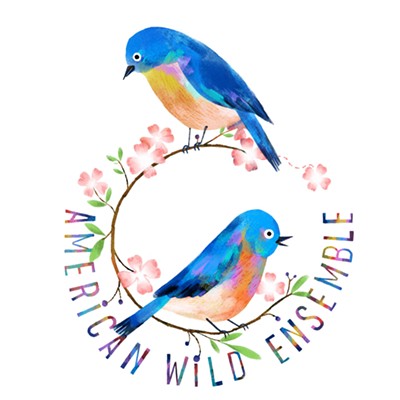 American Wild Ensemble bluebirds logo